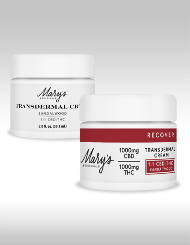 Photograph of product: 1:1 Restore | Sandalwood | Transdermal Cream 1000mgcbd:1000mgthc (2fl Oz)