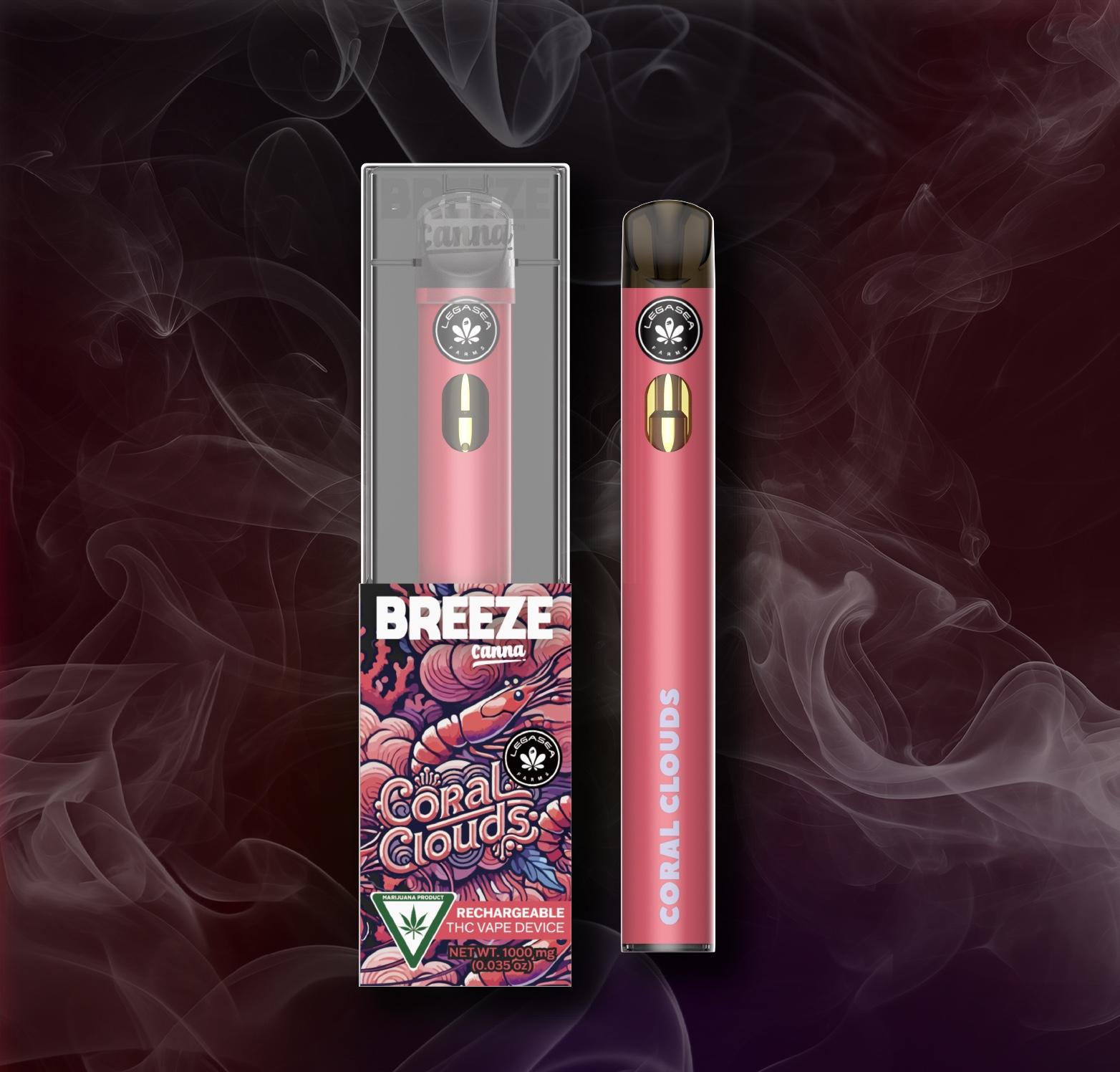 Photograph of product: Breeze Canna x LegaSea | 1g Disposable | Coral Clouds
