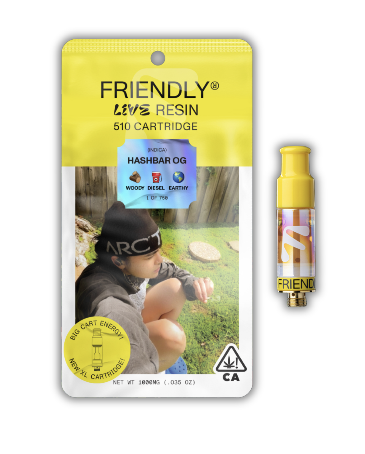 Photograph of product: Live Resin Cartridge | Hashbar OG