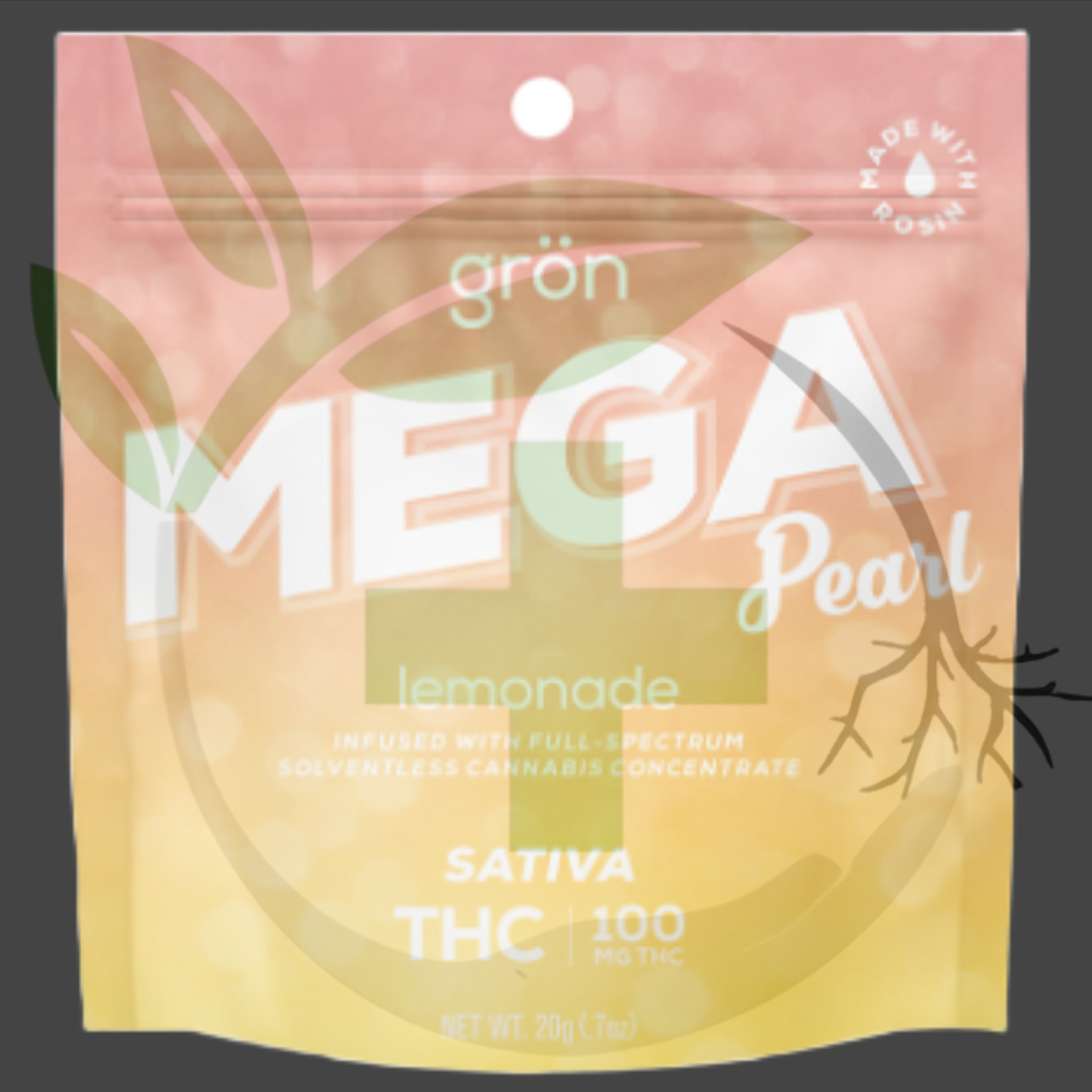 Photograph of product: *Gummy - TF - Gron - 100mg MEGA - GLS - Lemonade