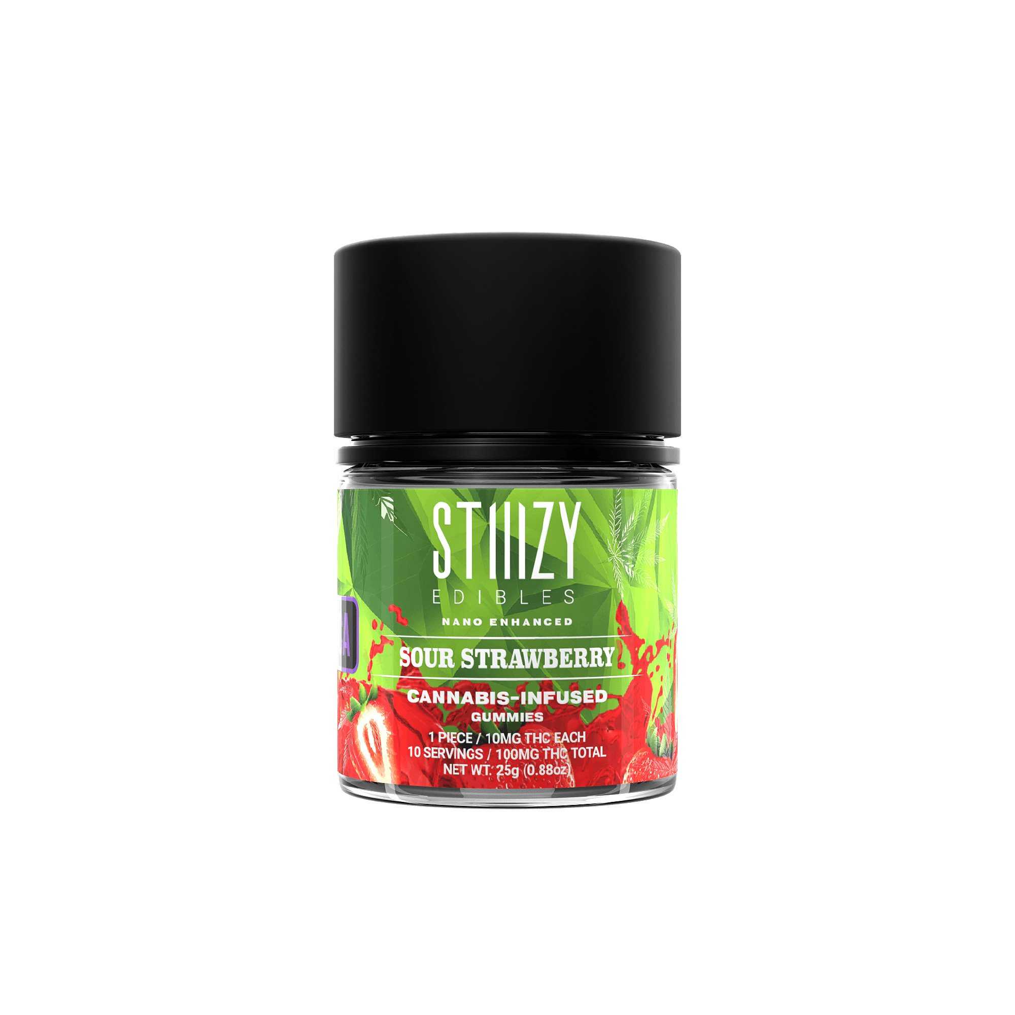 Photograph of product: Sour Strawberry Gummies (100mg)