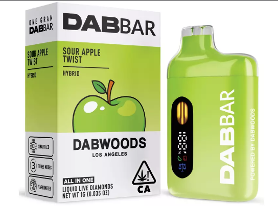 Photograph of product: SOUR APPLE TWIST 1G LIQUID LIVE DIAMONDS ALL-IN-ONE DAB BAR