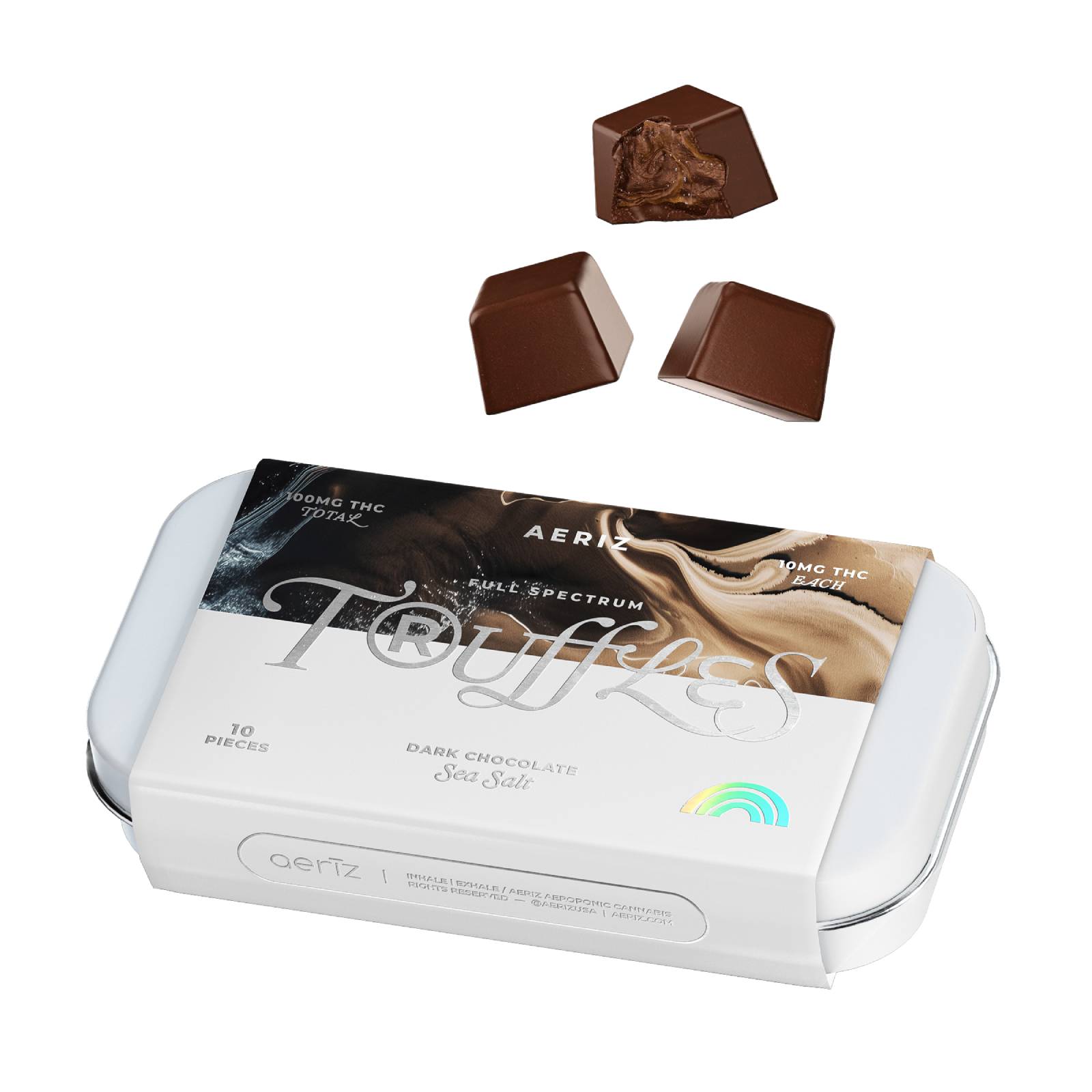 Photograph of product: DARK CHOCOLATE SEA SALT TRUFFLES 10PK