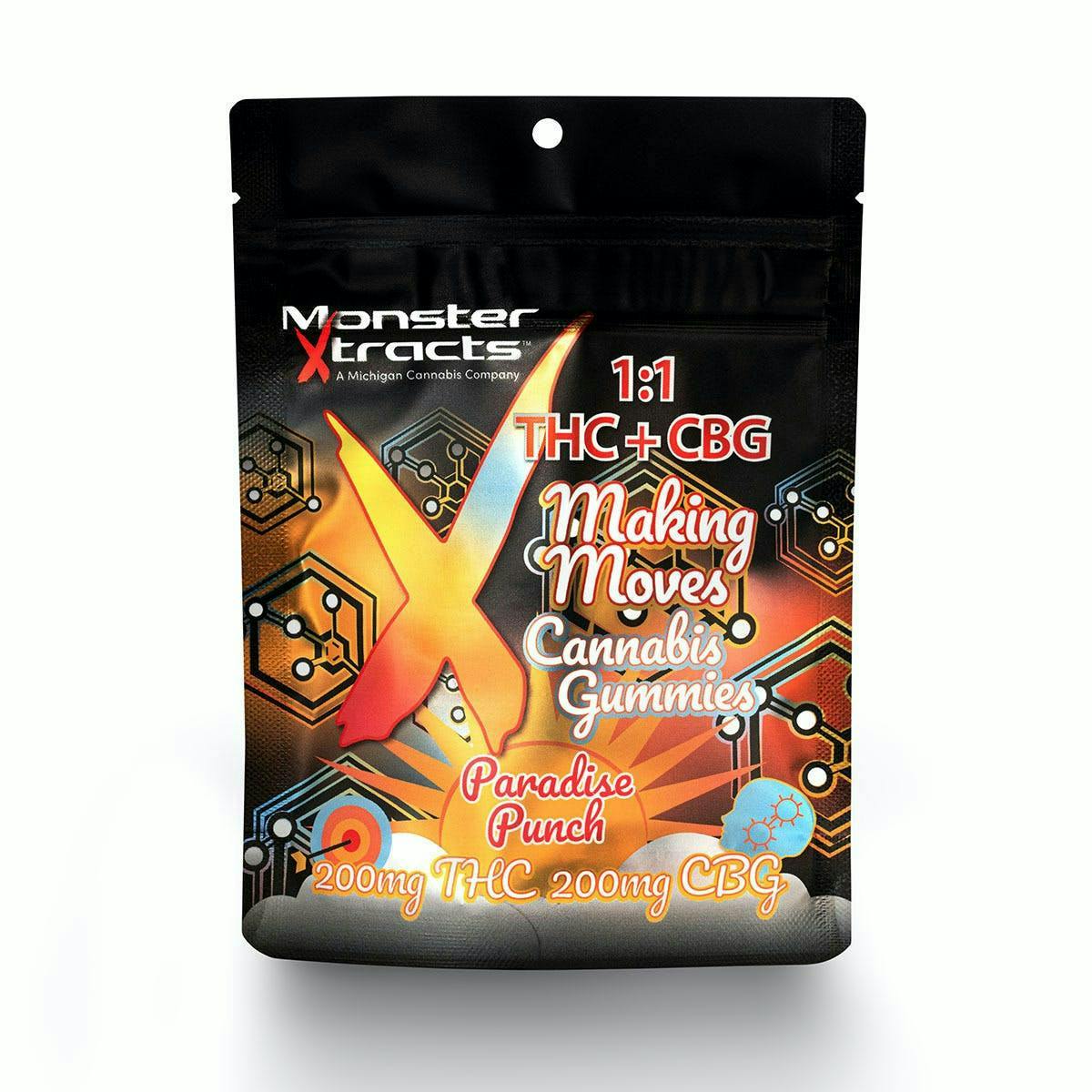 Photograph of product: Monster- Paradise Punch CBG Gummies 200mg