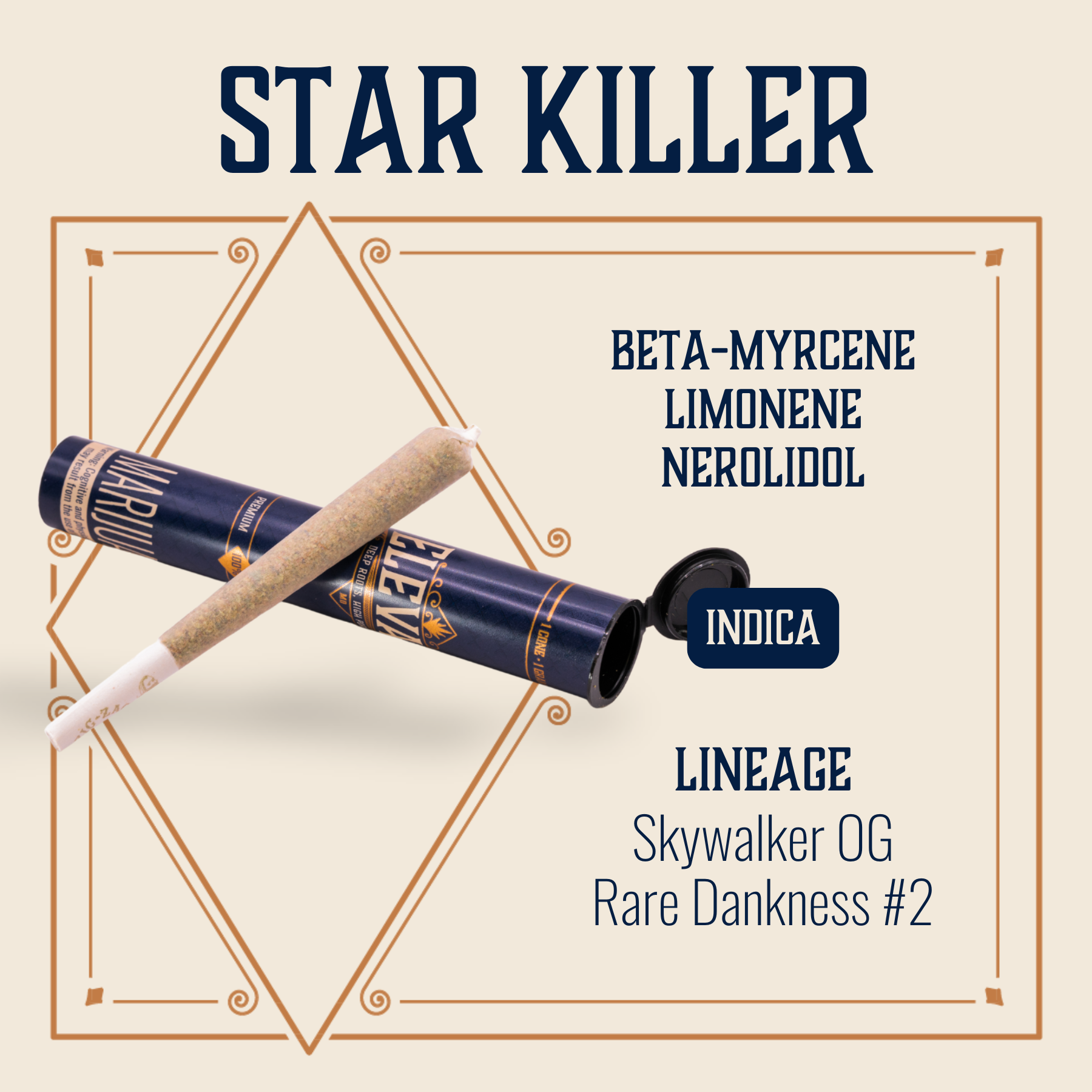 Photograph of product: Star Killer Pre-Roll | 1g