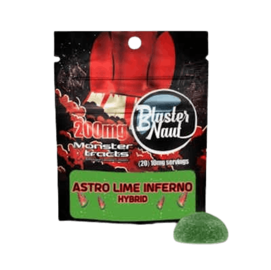 Photograph of product: Gummies - Monster X Blaster Naut - (200mg) - Astro Lime Inferno