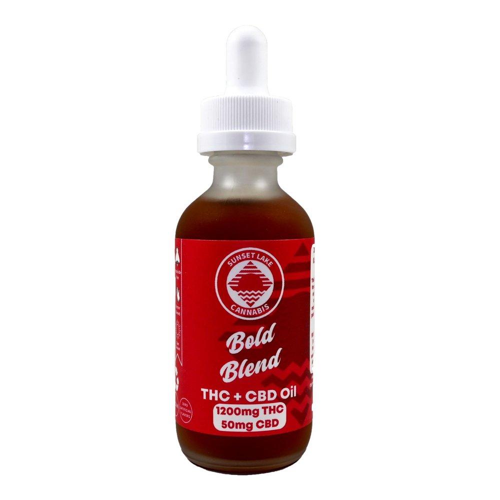 Photograph of Product: 1200mg Bold Blend THC + CBD Tincture