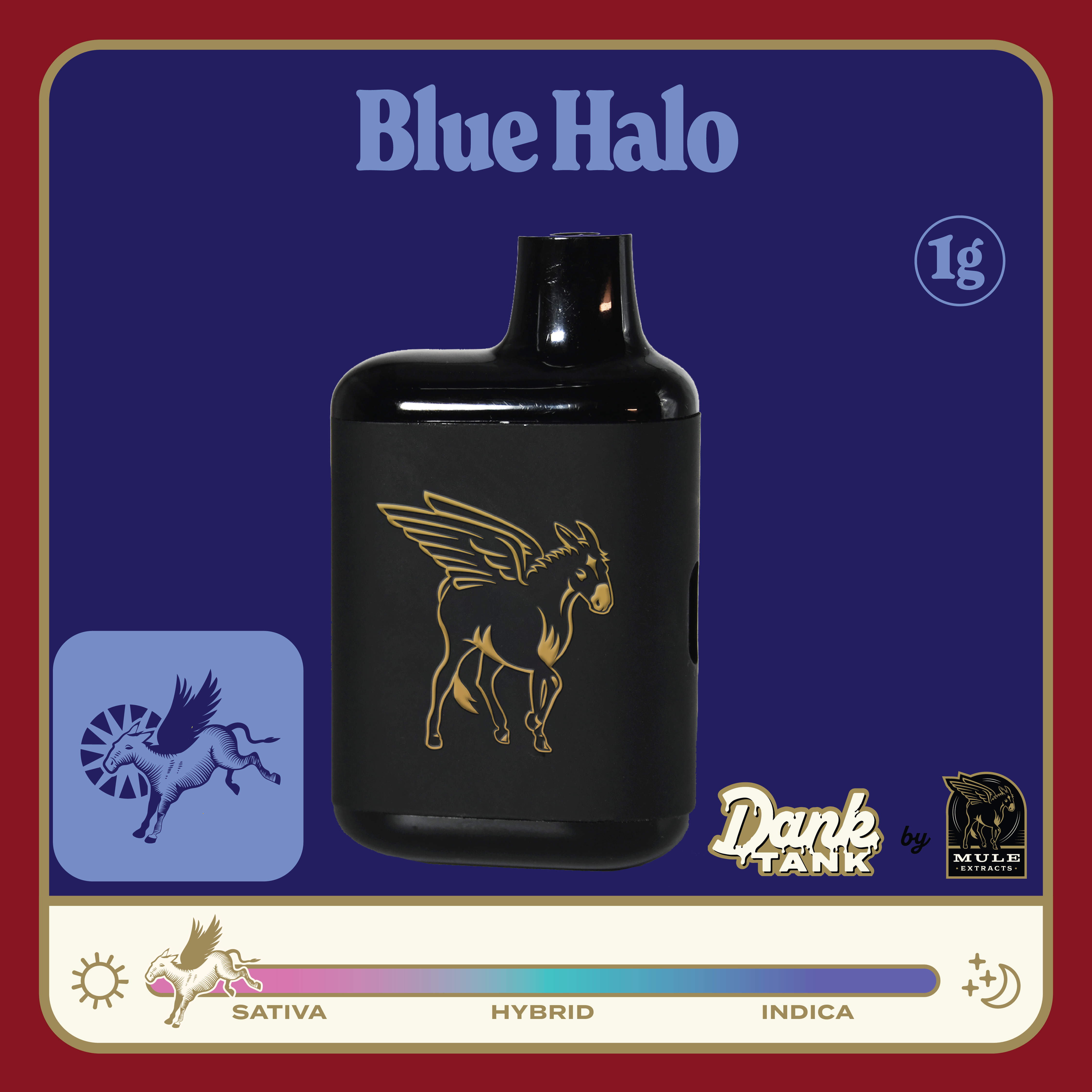 Photograph of product: Mule Extract: Blue Halo Live Resin Dank Tank