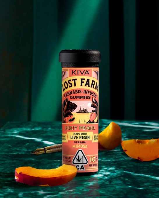 Photograph of product: Lost Farm Mimosa x Juicy Peach Live Resin Gummies 100mg 20pk