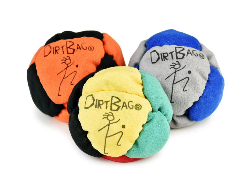 Photograph of product: DirtBag 8-Panel Microsuede Sand-Filled Footbag