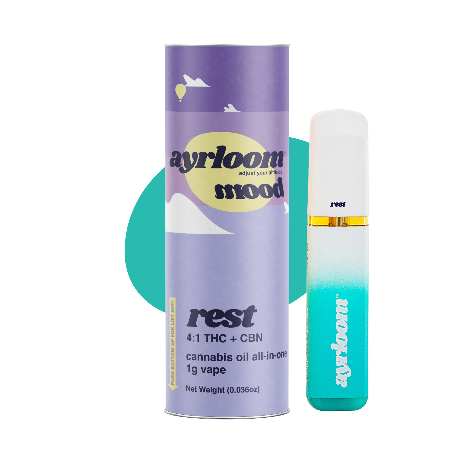 Photograph of Product: Ayrloom | Mood Rest | AIO | 1g | THC : CBN