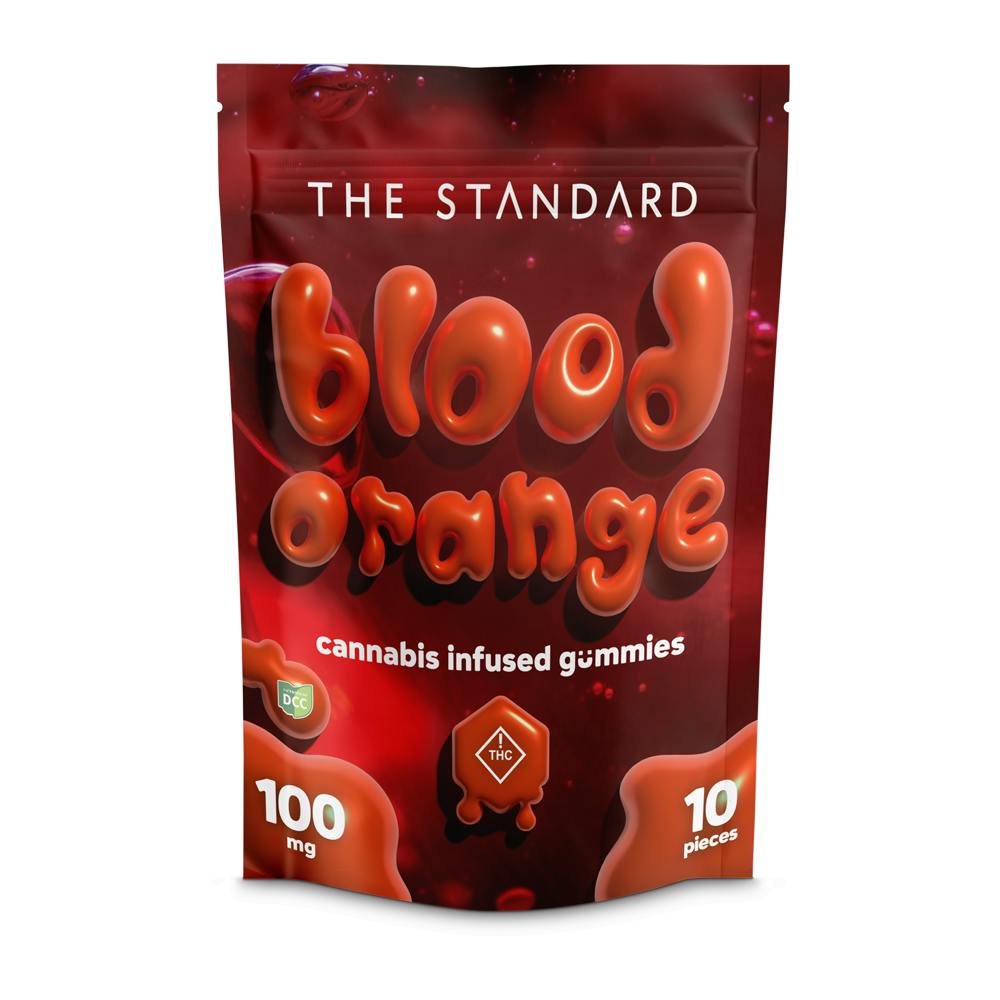 Photograph of product: Sour Blood Orange Gummies 1:1 CBG  100mg | 10pk - 