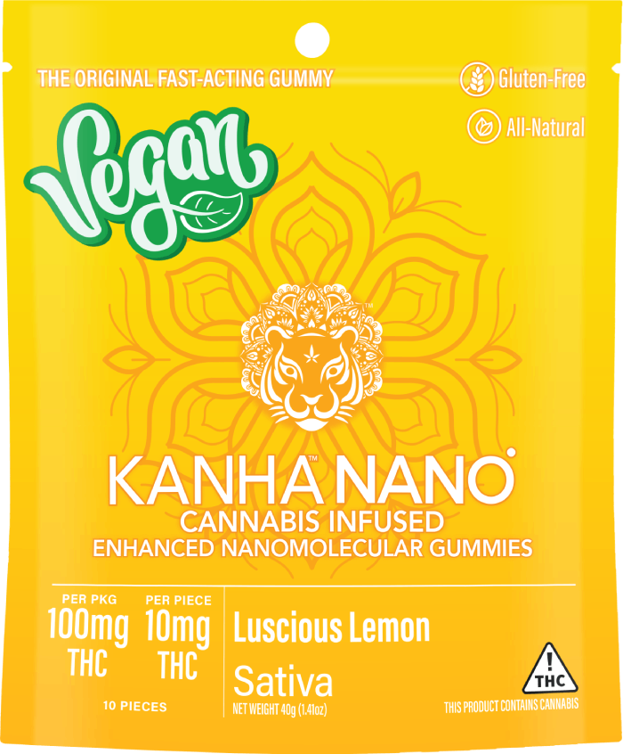 Photograph of product: Luscious Lemon Sativa NANO Gummies 10pk