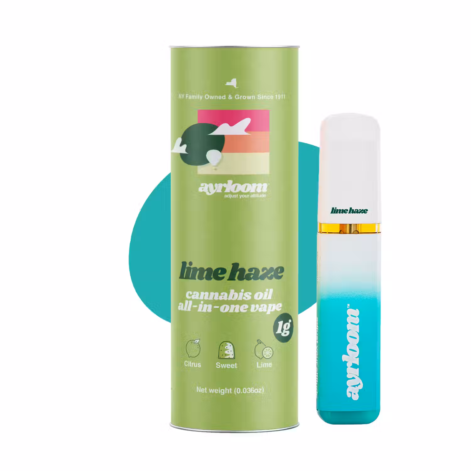 Photograph of product: Ayrloom All-In-One Vape - Lime Haze