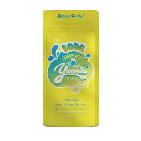Photograph of product: Sour Lemon Bolt Oui'd Gummies 100mg