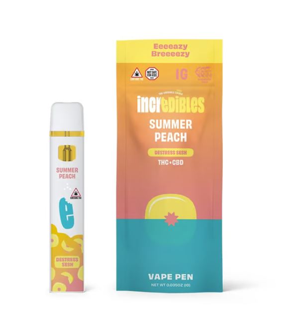 Photograph of product: Incredibles: Summer Peach | Disposable | TH-oui:CBD