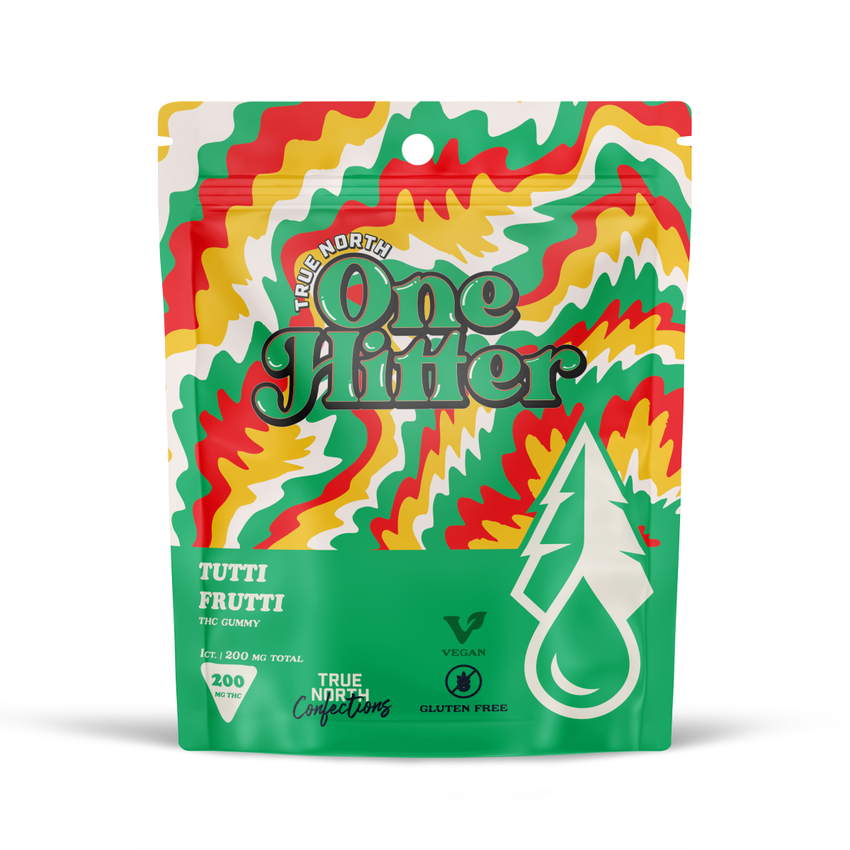 Photograph of Product: True North Tutti Frutti One Hitter Gummy | 200mg