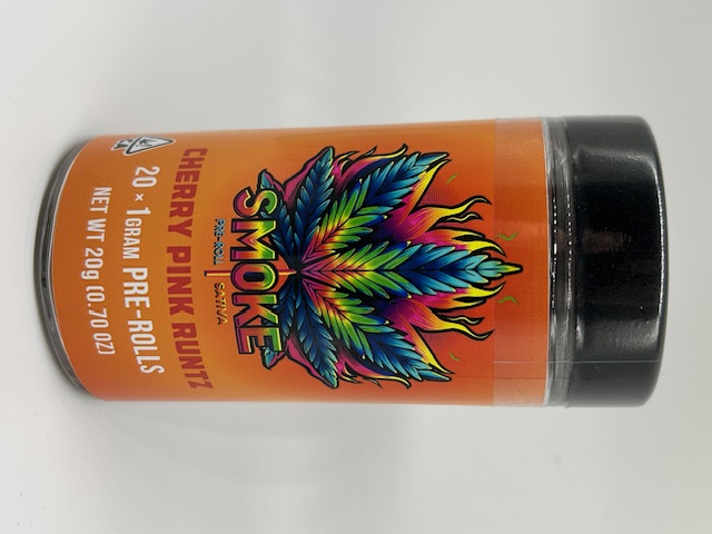Photograph of product: Smoke Cherry Pink Runtz Preroll 20pk 20g