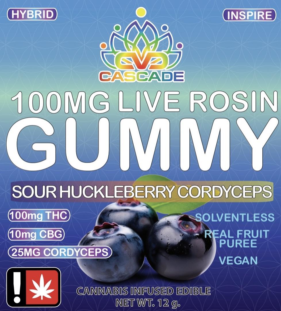 Photograph of Product: CVC - Sour Huckleberry Rosin Gummy (H)