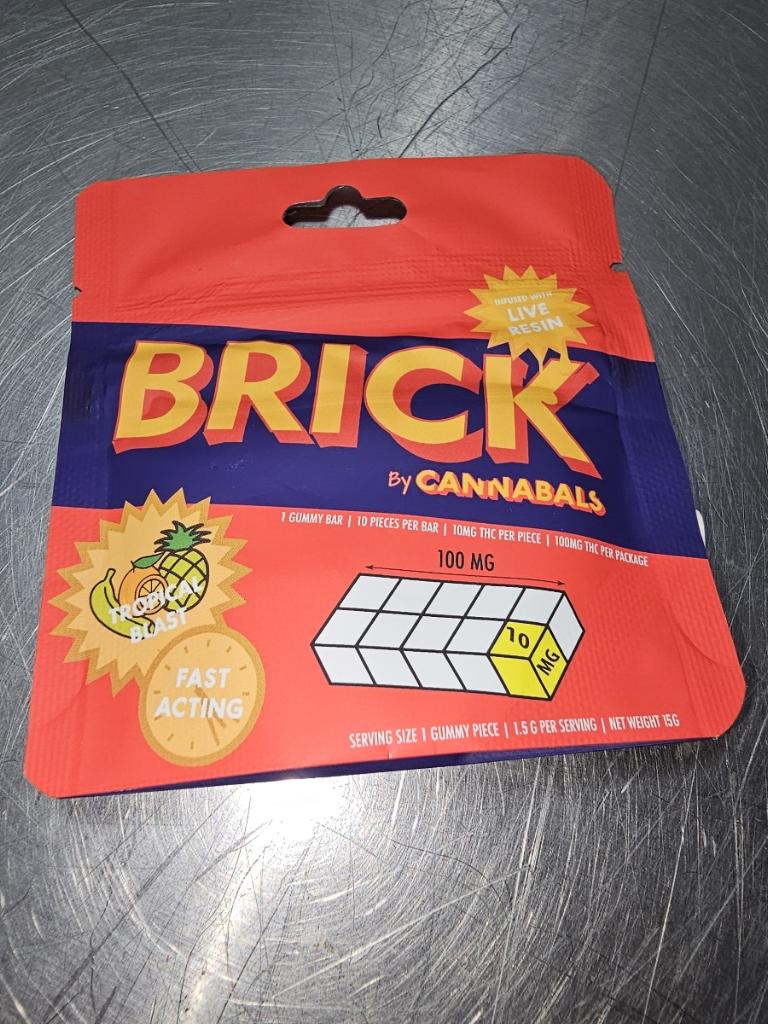 Photograph of product: Cannabals | Brick Gumies | Tropical Burst