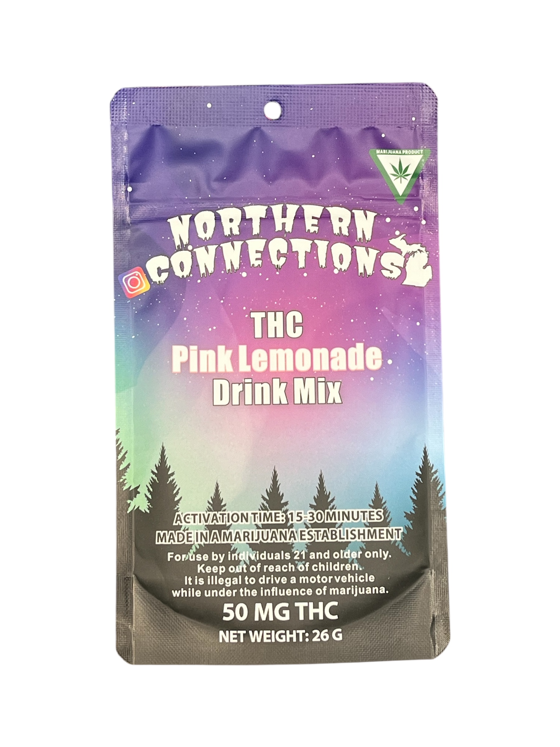 Photograph of product: NORTHERN CONNECTIONS | PINK LEMONADE | DRINK MIX | 50MG