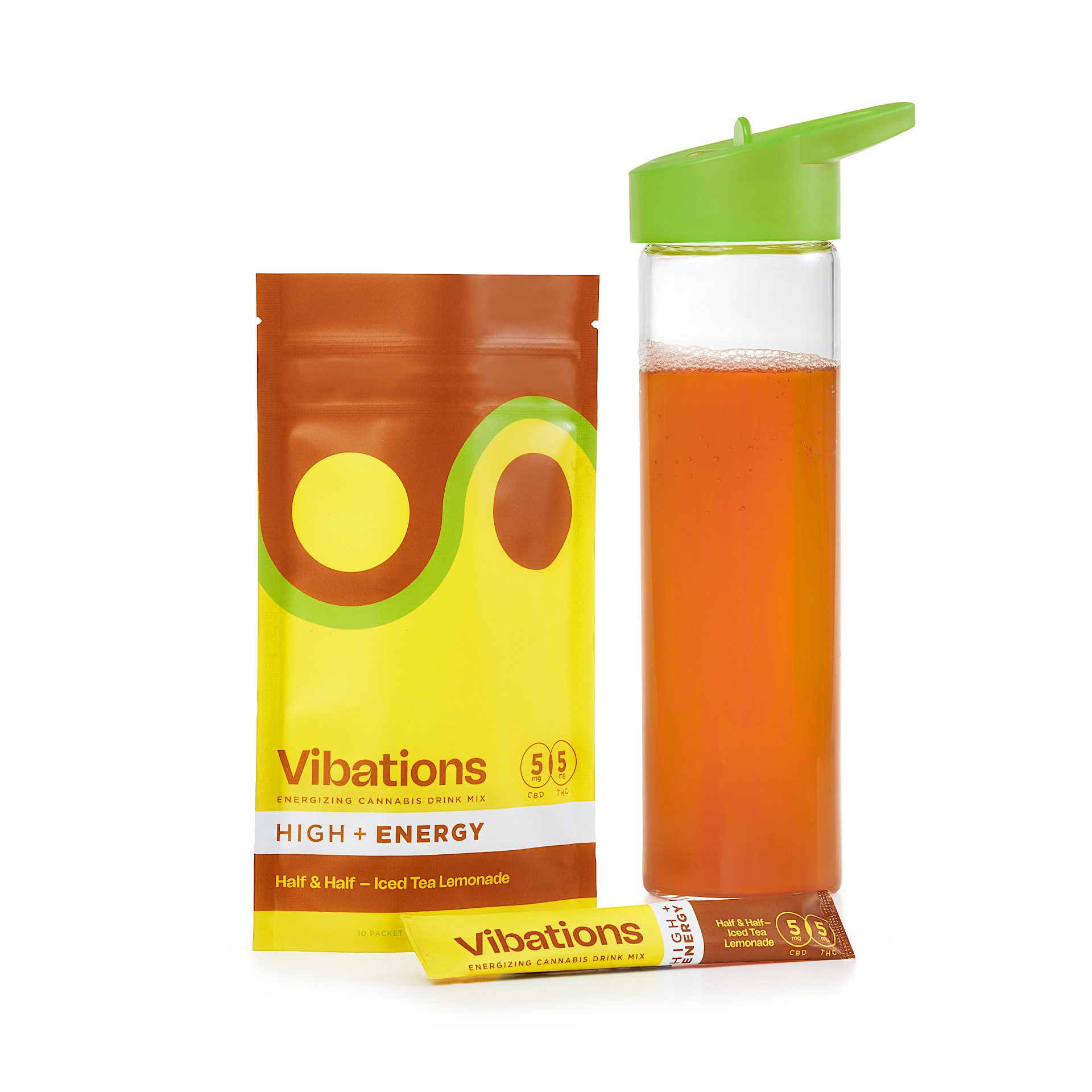 Photograph of product: Vibations 100mg Drink Mix - Half & Half