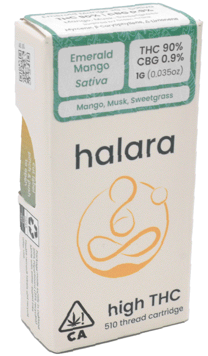 Photograph of Product: HALARA | EMERALD MANGO | 1G CARTRIDGE