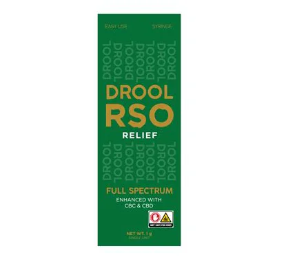 Photograph of product: DROOL RELIEF RSO Oil Syringe
