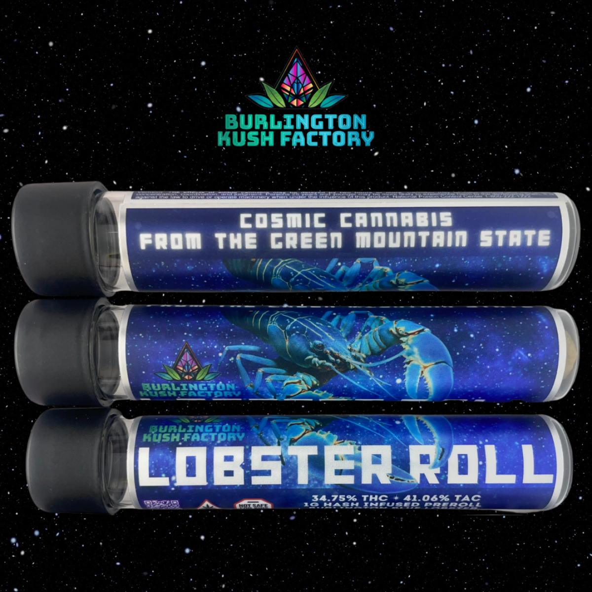 Photograph of product: Burlington Kush Factory | Lobster Roll | 1g au chocolat Infused Pre Roll