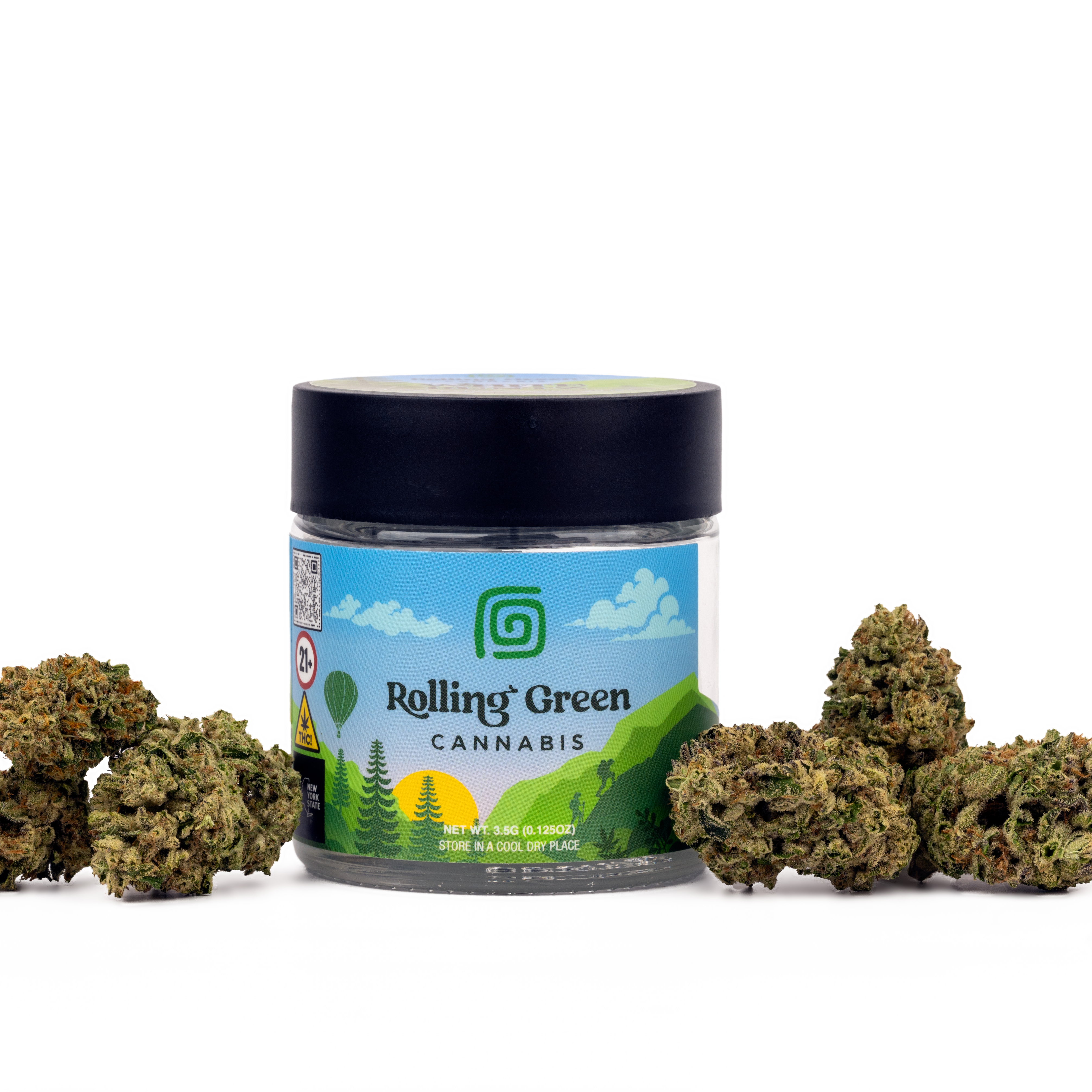 Photograph of product: Rolling Green | Blue Unicorn | 3.5g | Flower