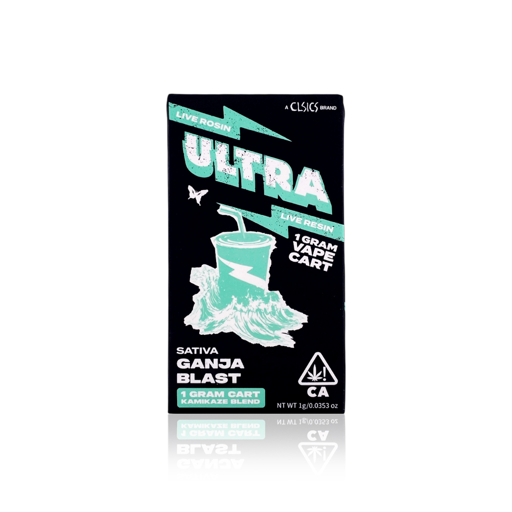 Photograph of product: ULTRA - Vape Pen - Ganja Blast - Live Rosin & Live Resin - 1G