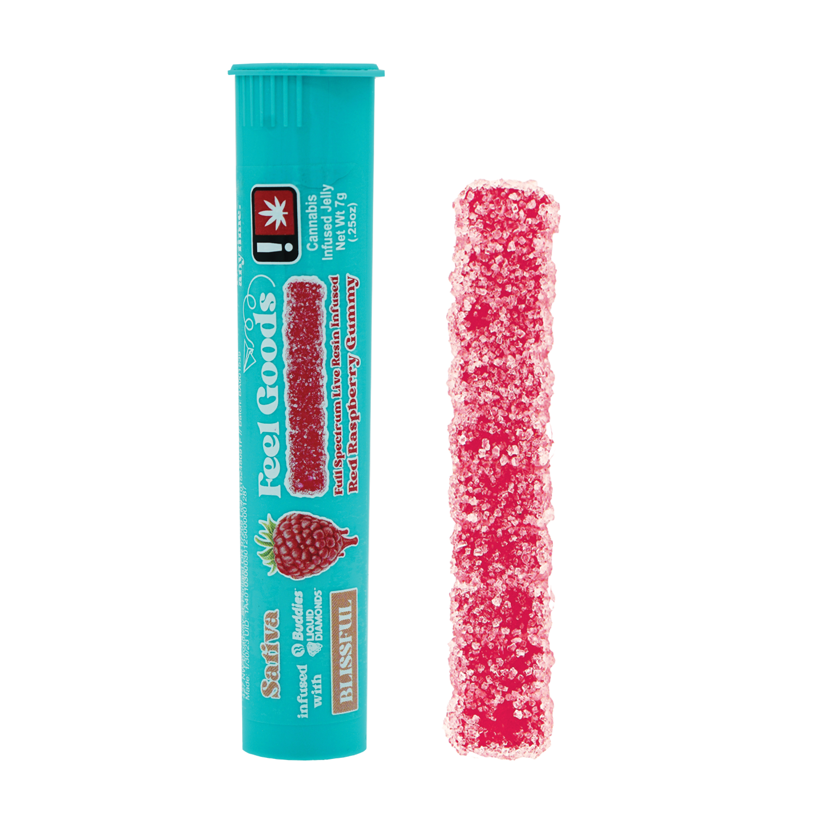 Photograph of product: Feel Goods // Razzleberry Oui'd 100mg Gummy
