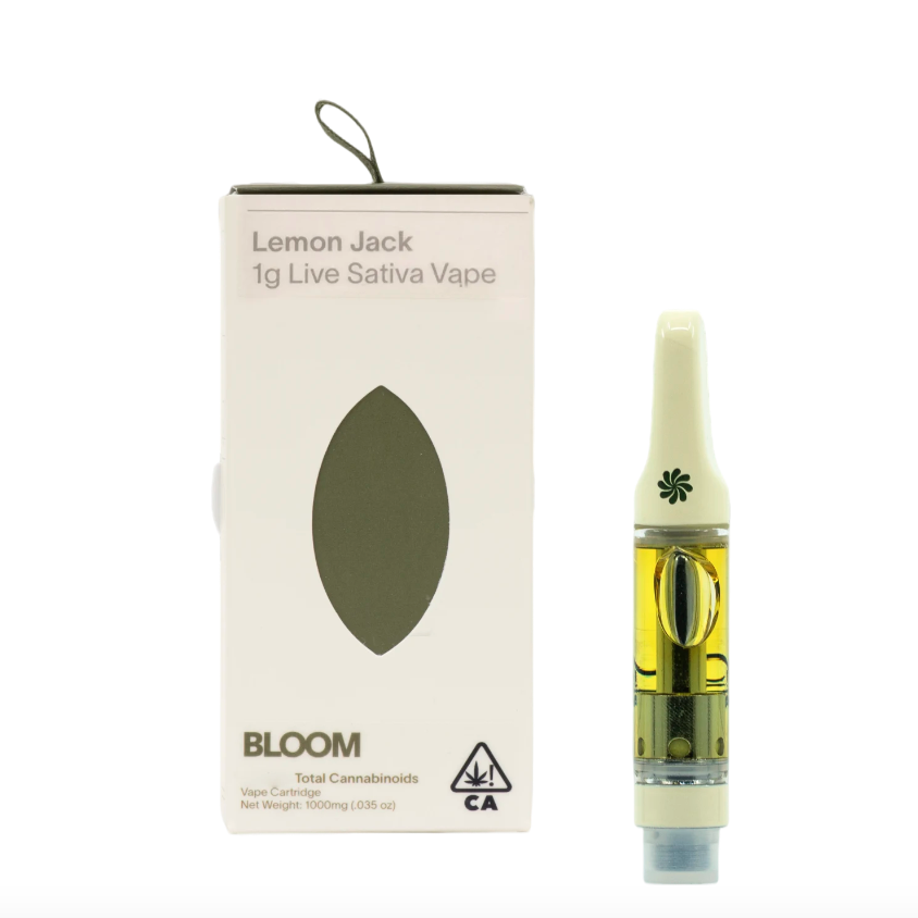 Photograph of product: BLOOM LIVE - LEMON JACK 1G VAPE CARTRIDGE