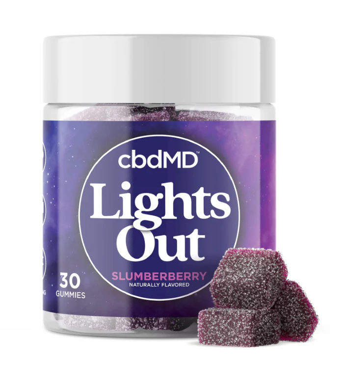 Photograph of product: cbdMD Lights out gummies