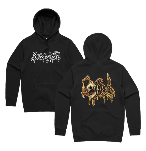 Photograph of product: Sticky Fish Bones Pullover Hoodie XLG
