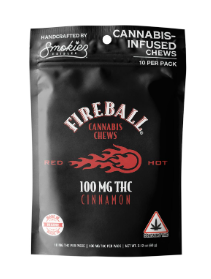Photograph of product: Hybrid | Fireball Oui'd Chews 100mg | Smokiez