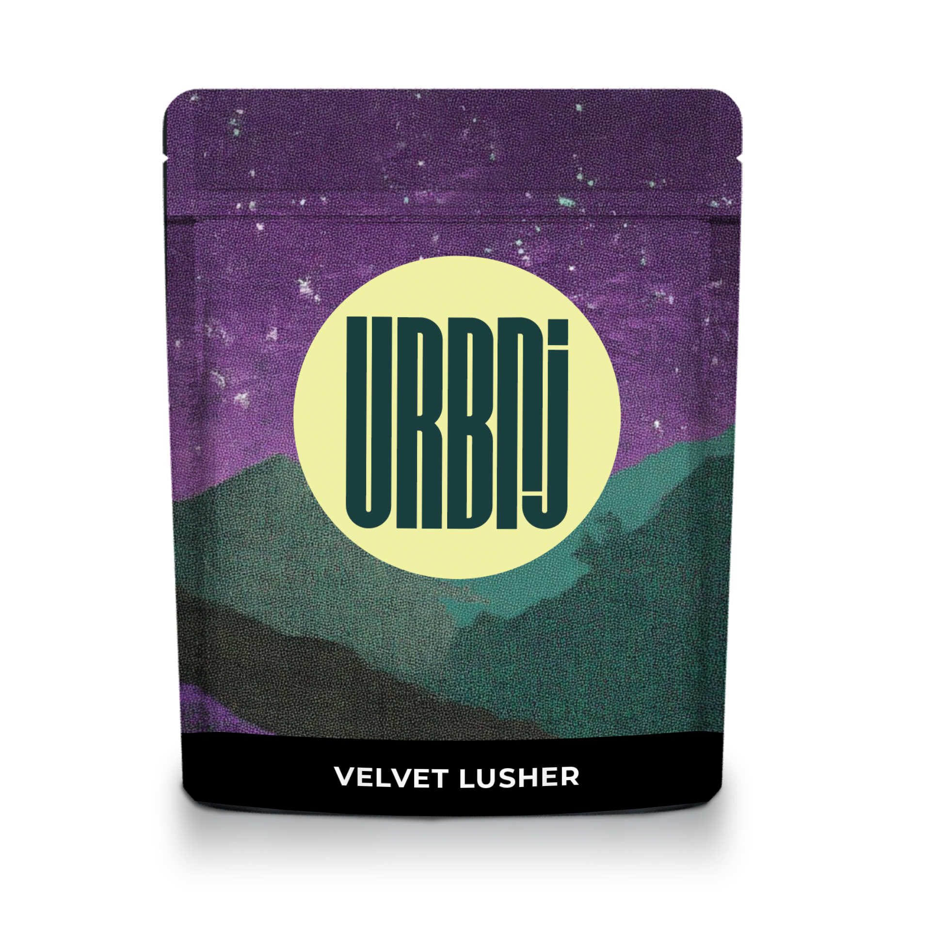 Photograph of product: URBNJ - Velvet Lusher - Ground Flower - (H) - 7g