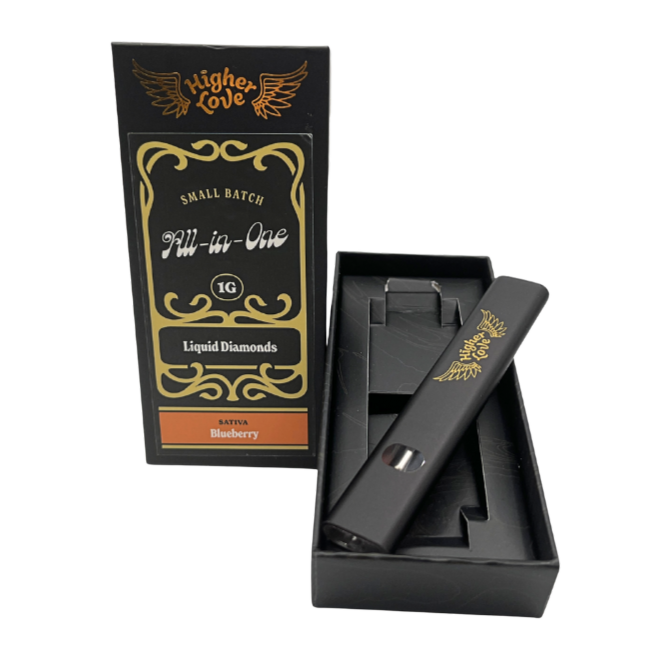 Photograph of product: Higher Love Blueberry LIQUID DIAMONDS All-In-One Vape | 1g