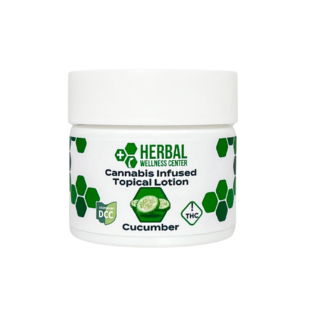 Photograph of product: Herbal Wellness Center - 1:1 CBC Cucumber Topical Lotion - 1000mg