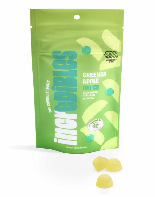 Photograph of product: INCREDIBLES Greener Apple | 100mg 10pk
