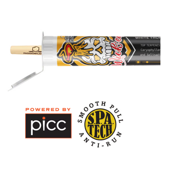 Photograph of product: Passion Flower Wick'ed Animal Face w/ White Rainbow + CBG LR Infused Pre-Roll Pack Oui'd Hybrid 6 x .5g