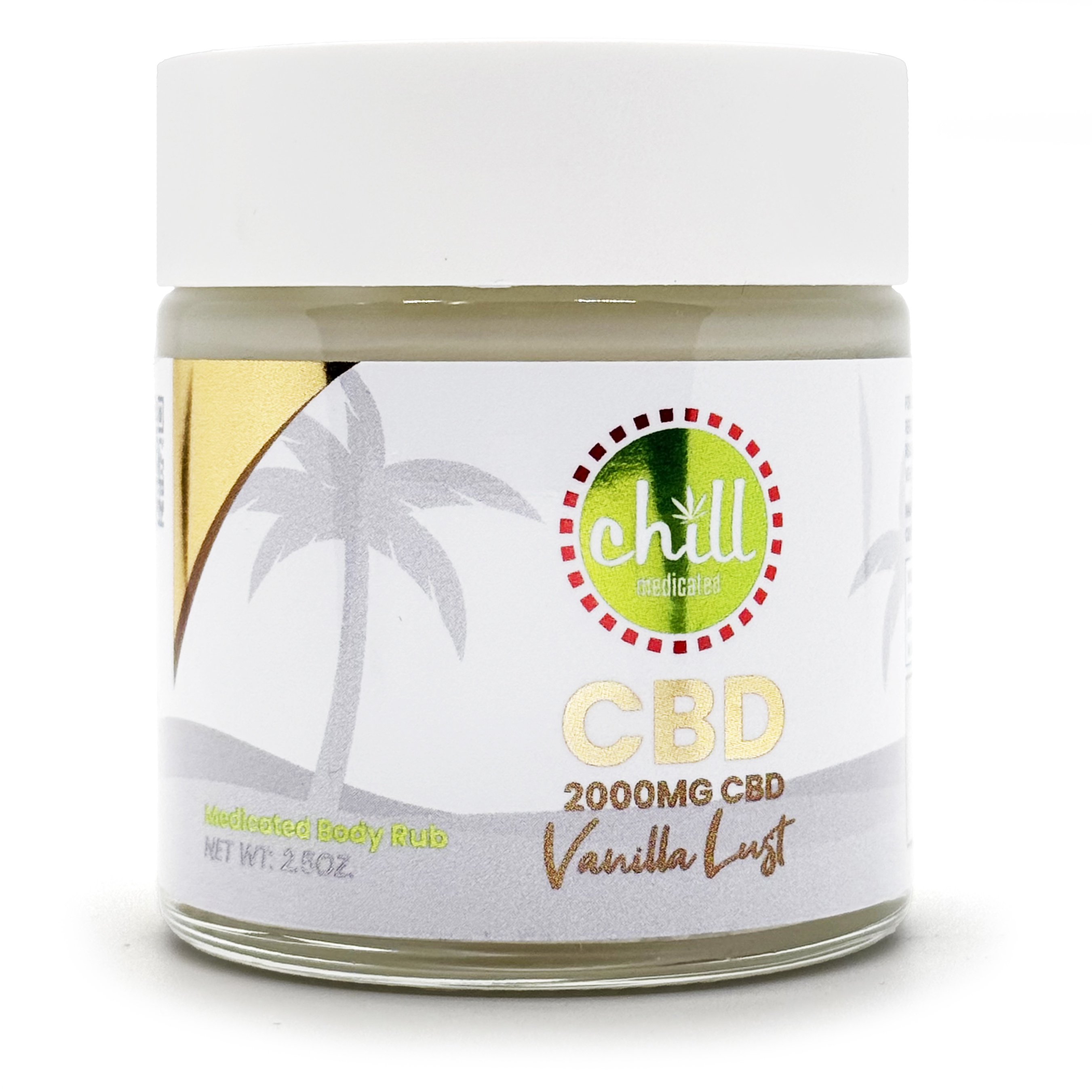 Photograph of product: Chill Medicated Vanilla Lust 2000mg CBD Body Rub Rec