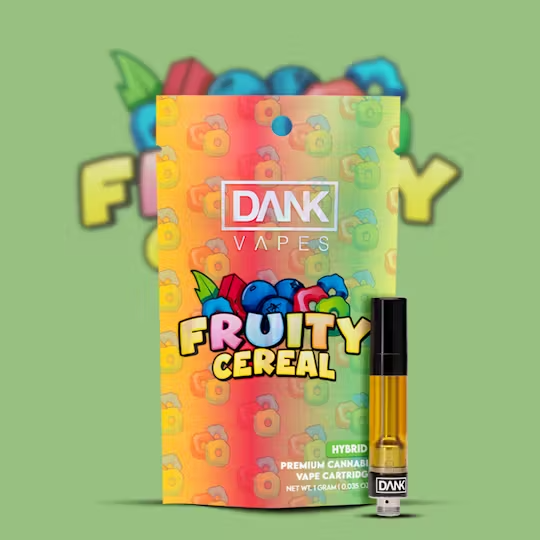 Photograph of product: DANK - 1g Vape Cart - Fruity Cereal (H)