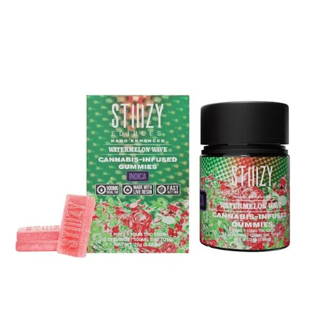 Photograph of product: Watermelon Wave Nano Gummies 100mg - STIIIZY - 