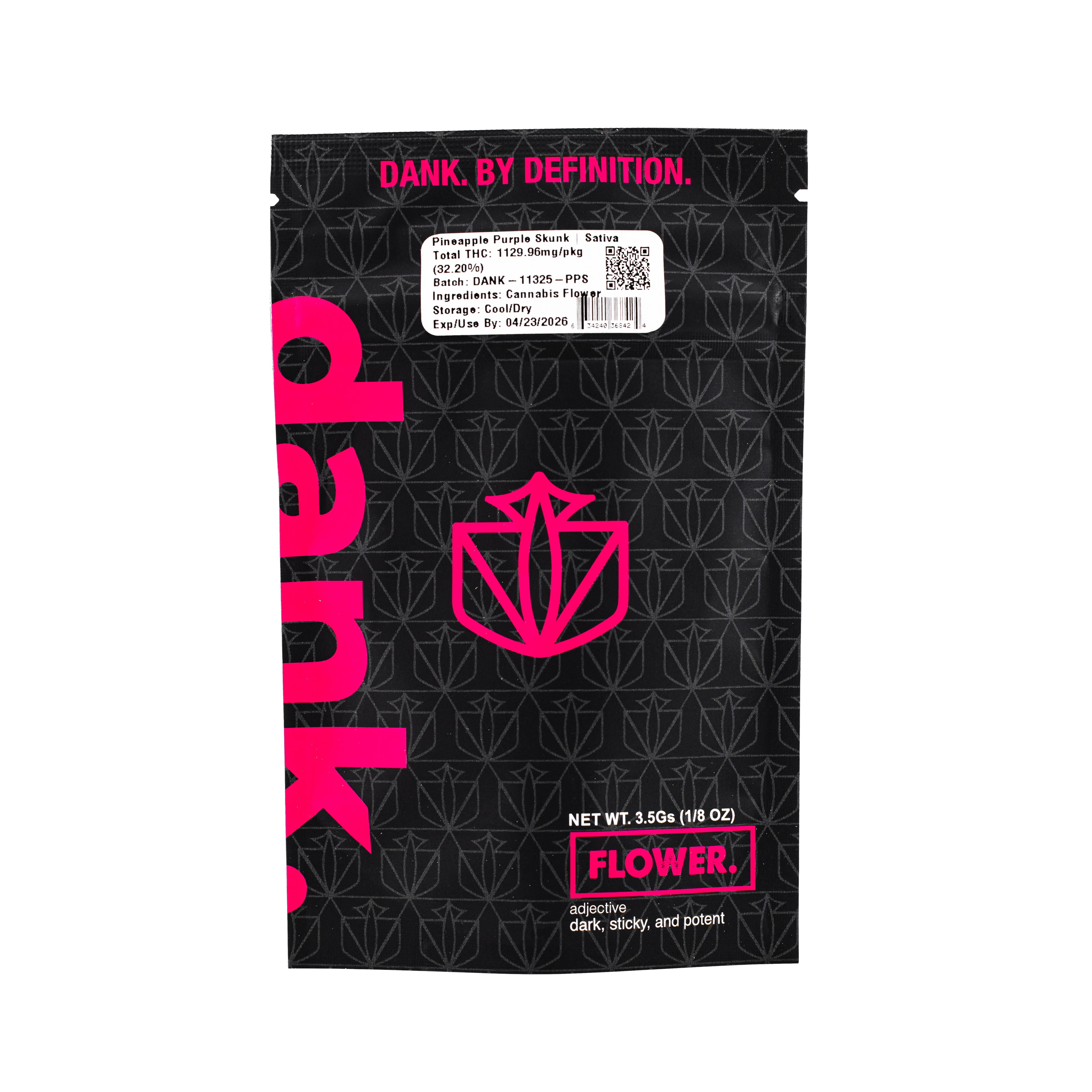 Photograph of product: Dank - Pineapple Purple Skunk Indoor Flower - 3.5g Bag