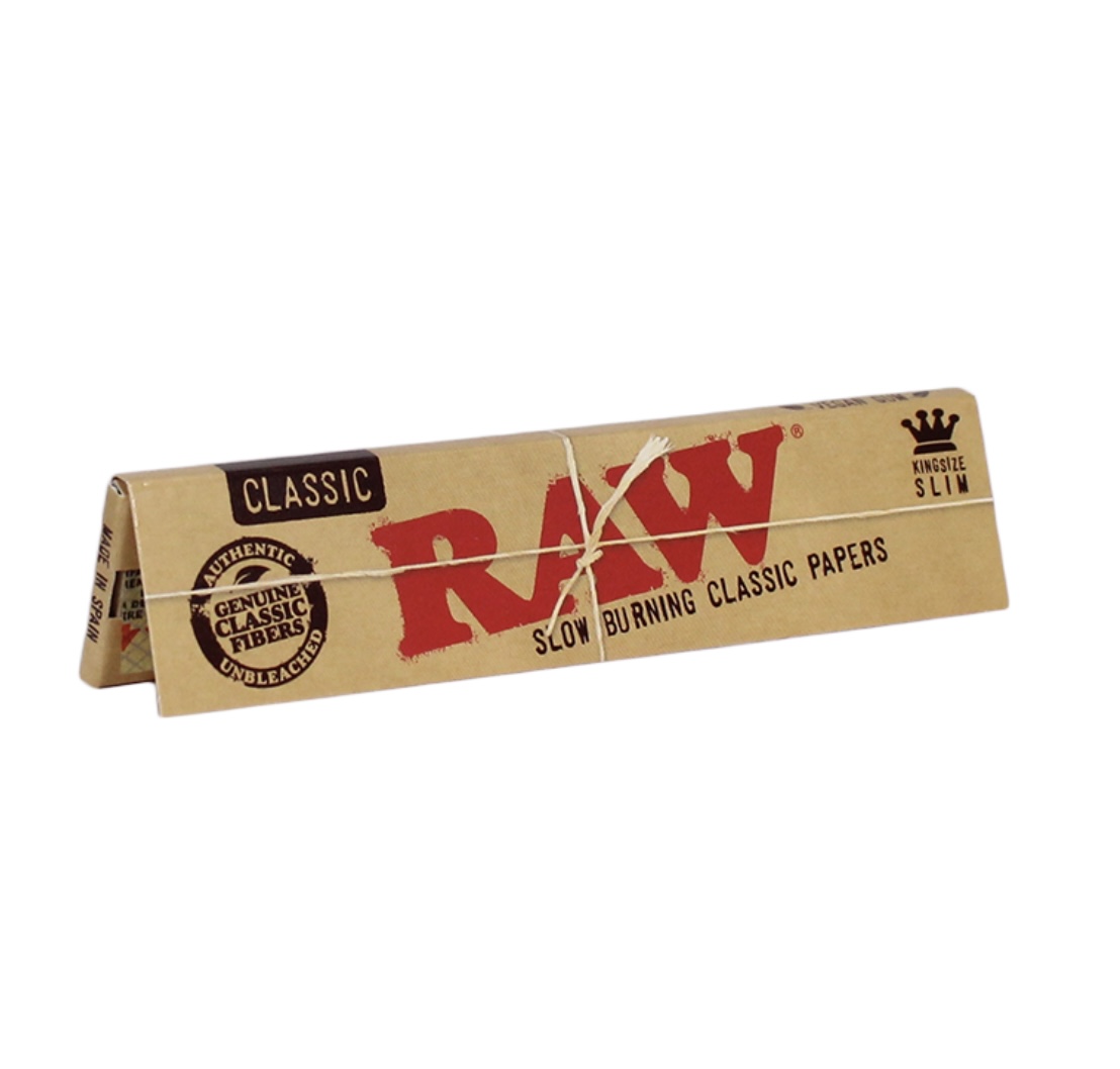 Photograph of product: Raw: Classic Slow Burning Papers King Size Slim
