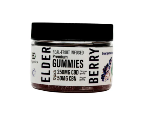 Photograph of product: BC Organics | Elderberry Sleep | Non-Infused Gummy (30ct) | 750mgCBD:150mgCBN