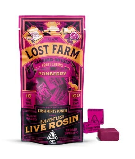 Photograph of product: Lost Farms Pomberry Live Rosin Chews 10pk