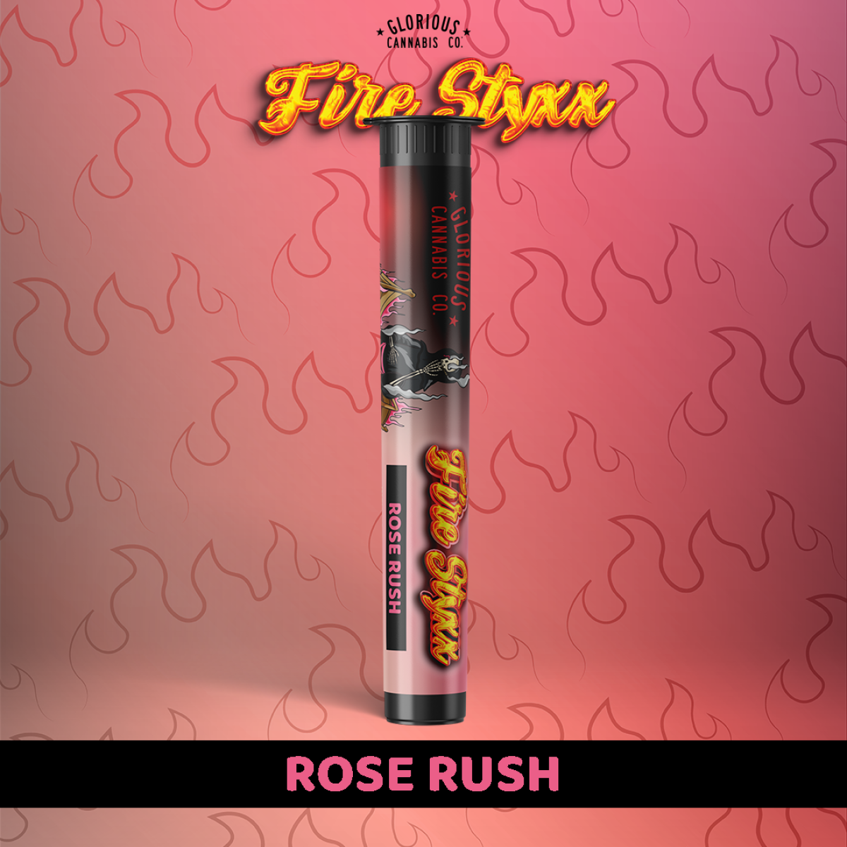 Photograph of product: Rose Rush Infused Pre-Roll | 1g - Fire Styxx
