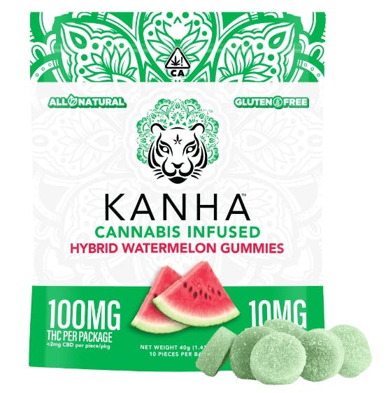 Photograph of product: Classic Hybrid Watermelon - 10mg/100mg Edible - 